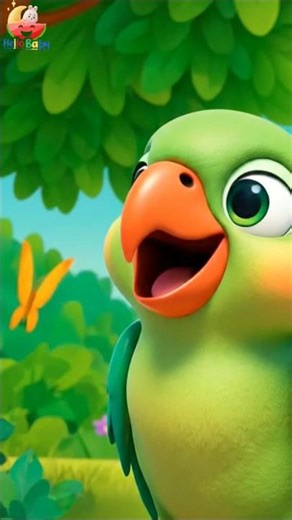Chatter Chatter Parrot 🦜 | Cute Green Parrot Song | Kids Nursery Rhyme