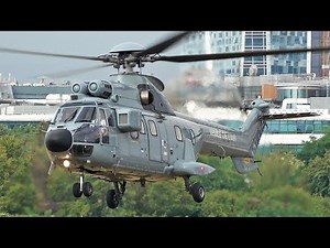 Airbus Helicopters AS332 Super Puma French Government landing & take off at Paris heliport