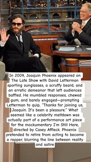 Joaquin Phoenix Baffles Letterman in Fake Retirement Stunt #viral