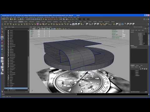 Modeling tutorial in Maya - ROLEX DAYTONA watch - Part 18: case shaping 01
