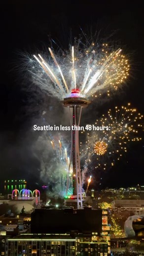 Pro tip if you’re trying to see the fireworks at street level: try Thomas Street! #seattletiktok