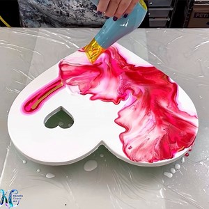 2M views · 55K reactions |  Pretty In Pink! Acrylic Pouring Blow Out . #kanellaciracoart #art #acrylic #acrylicart #acrylicpainting #satisfying #pink #heart | Kanella Ciraco Art | Facebook