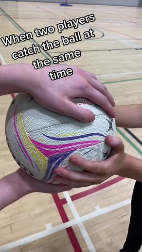 When two players catch the ball at the same time… 🙈 #fyp #fypシ #netball #netfit