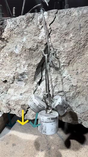 Demolition jack hammer the large cracks that were created#demolition #jack hammer #tests