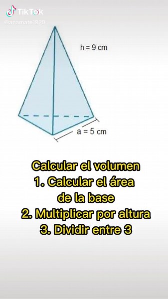¿sabes calcular el volumen de una pirámide?📝