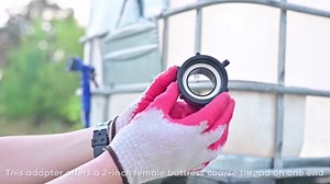 IBC Tote Adapter 275 330 Gallon Tote Water Tank Adapter, IBC Tote Fittings 2" Female Buttress Coarse Thread x 2" Male NPT Pipe Thread