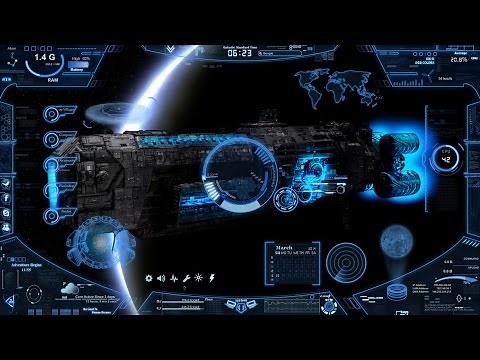 [Part 2] Futuristic Skin Neon Space Hologram CIA Tutorial Rainmeter Skin Windows Customization Theme
