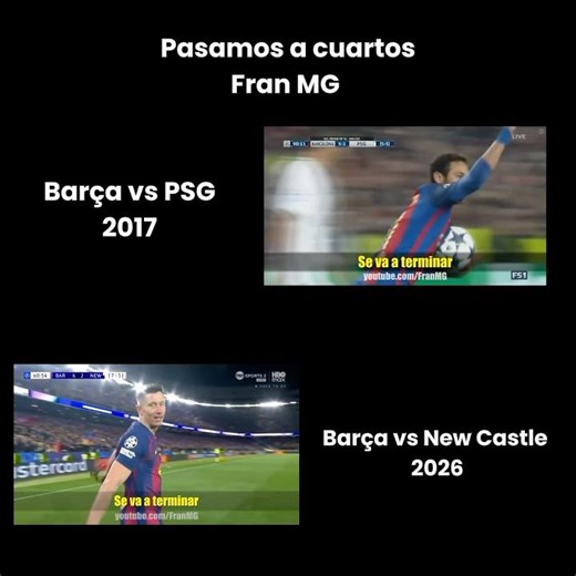 Pasamos a cuartos - Barça vs PSG, New Castle - Mashup - Créditos de los temazos a: ​⁠‪@FranMG‬