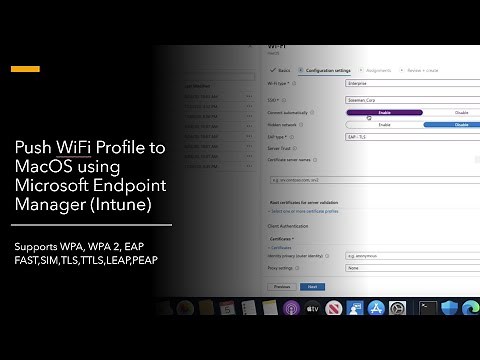 Push WiFi Profile to Mac OS using Microsoft Endpoint Manager (Intune)