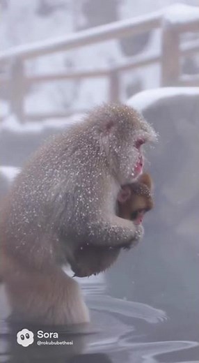 In the Falling Snow, a Quiet Embrace — Zen Winter Scene