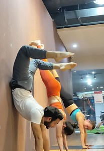 6.8M views · 151K reactions | Full body stretching with wall beginners and advanced by (Aditya Raturi) | YOGA GOALS | Facebook