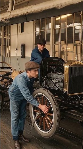 The Ford Model T Revolution – Inside Henry Ford’s Assembly Line Factory (Colorized)
