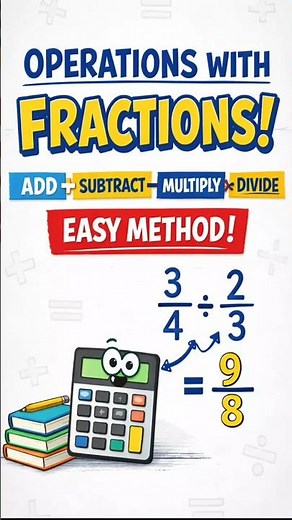 Operations with Fractions | Add, Subtract, Multiply & Divide (Easy Method!)