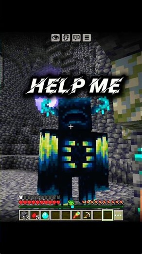 Minecraft: warden is Help 🥰 #trending #minecraft #shorts