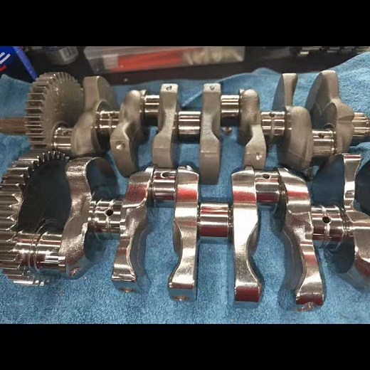 Same cranks, one is stock finish the other with our proprietary X-Metal Engineering isotropic finish. Which one do you want in your engine? | X-Metal Engineering | Facebook