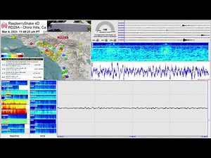 M 8.1 - Kermadec Islands, New Zealand 3/4/21 - RaspberryShake 4D Seismograph RD29A - Chino Hills, Ca