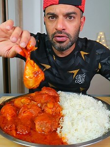 Spicy Indian chicken Vindaloo challenge & Mukbang eating show شاهدوني وانا اتحدى نفسي على اكل احر اكلة هندية فيندالو دجاج حار #اكل #طعام #حار #لذيذ #وصفات #رمضان #foodie #spicy #indianfood #vindaloo | Ameer Bros - امير بروز