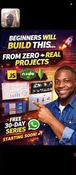 Beginners are about to build REAL projects 👀🔥FREE 30-Day Full-Stack Web Dev Series