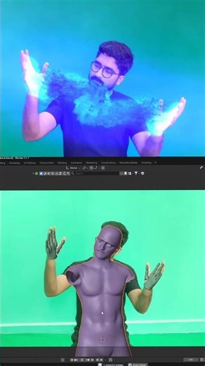 Experiment with Motion Capture and particles. #vfx #ammarkhan #mocap