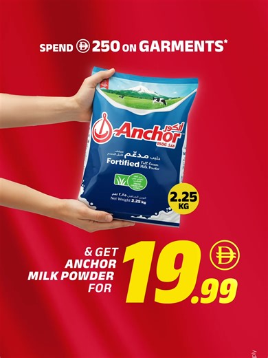 Buy Anchor Milk Powder 2.25kg for 19.99 AED