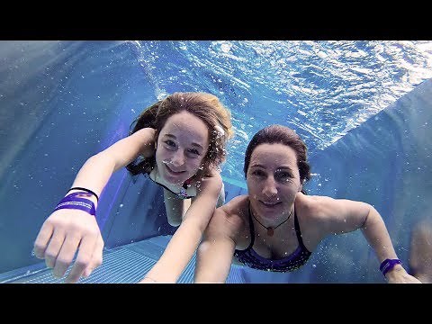 Carla Underwater swimming with my Mom with snow around