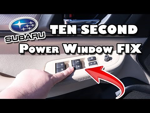 FIX your Power Window in TEN Seconds - Subaru Outback