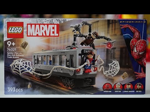 LEGO Marvel 76321 Spider Man vs. Doc Ock Subway Train Scene Speed Build