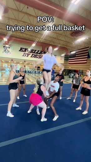 Practice makes improvement🤩🤩 #cheer #stunts #fullbasket #cheerbaskets #practice #chs #seniornight