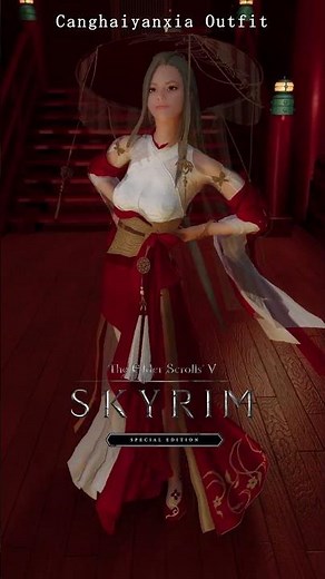 【Skyrim SE MOD】Canghaiyanxia Outfit #Shorts
