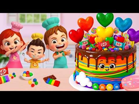 Yummy Miniature Rainbow Cake Recipe 🌈 How to Make Delicious Mini Colorful Heart Cake 😍 Yummy Teeny