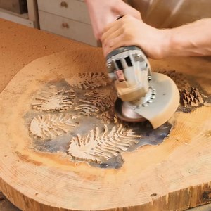 Log And Pinecone Table | Girly Panda