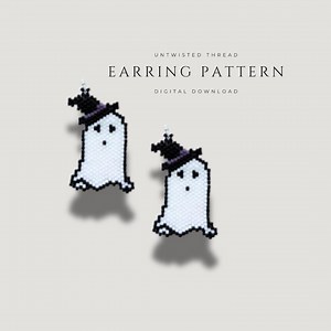 Halloween Bead Pattern | Miyuki Delica Bead Pattern | Peyote Stitch | Beaded Earring Pattern | Digital Download - Etsy