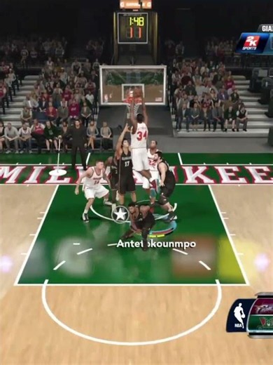 Giannis thinks it's NBA JAM - 2k14 DUNKATHON