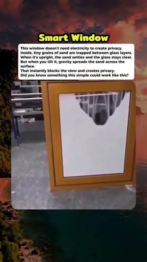 The Window That Uses Sand for Privacy #curiosity #mistery