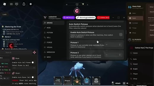 THE FORGE Script: Auto Farm and Free Golem Duplicate