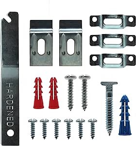 Frame Lock Security Hanging Kits with T-Head Screws - Anti-Theft Security Lock Hangers for Art in Museums, Art Galleries, Hotels and Restaurant - Supports Up to 15 Pounds - Hangs 100 Pictures