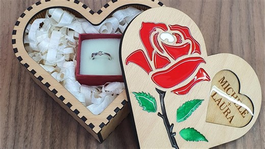 Heart-Shaped Epoxy Resin Ring Box – A Symbol of Eternal Love