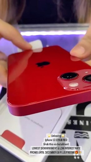 2.7K reactions · 14 shares | Unboxing Iphone 13 128gb Red #Iphone13 #dksonlineshoppe #UnboxingIphone #installmentviahomecredit | DK and Choco Gadget Shop | Facebook