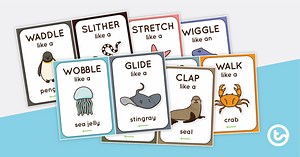 Ocean Themed Movement Cards