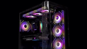 Jungle Leopard Prism4 Ultra 120mm ARGB PC Case Fan - Dual Infinite Mirror, Ultra-Quiet 9-Blade Design, Motherboard Sync & Daisy Chain, RGB Fans for Computer Case and Cooling(Black-1Pack)