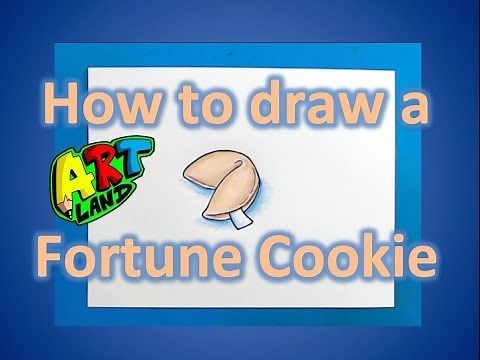 How to draw a Fortune cookie