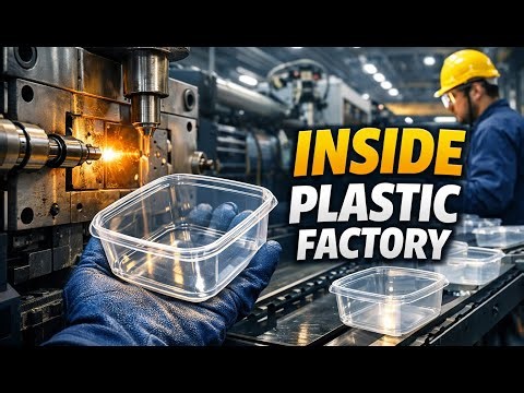 Inside the Food Container Factory - Plastic Injection Molding & Leak Testing Process (Full Process)