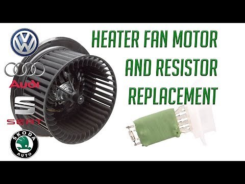 How To replace fan blower heater motor and resistor Volkswagen VW