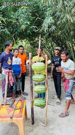 2.1M views · 13K reactions | Can he cut the watermelon?#funny | Bd.Suzon | Facebook