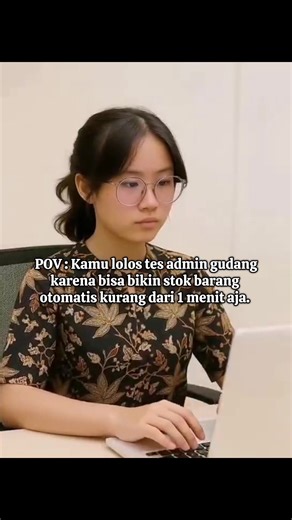 Setiap hari kamu nunda belajar Excel. Setiap hari juga saingan kamu makin siap. Kamu pikir gagal tes kerja itu karena “belum rezeki”? Atau karena kamu belum siap? Realitanya pahit. HR kasih soal: “Buat rekap stok otomatis.” “Kalkulasi data ini.” “Cari harga dari kode barang.” Dan kamu, mulai buka Google. Sementara kandidat lain? Selesai kurang dari 1 menit. Di dunia kerja, yg lambat = tersingkir. Kalau kamu masih fresh graduate / jobseeker dan nggak mau kalah cuma karena Excel, Aku sudah siapkan