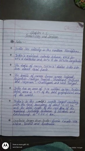 Class 9th NCERT Geography chapter 1 notes 🧾🧾#class