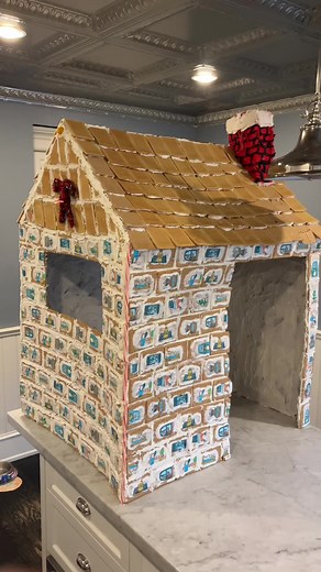 Giant Gingerbread Pop Tart Mansion Crafting Process