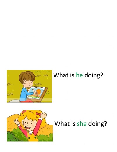 Present Continuous KIDS worksheet