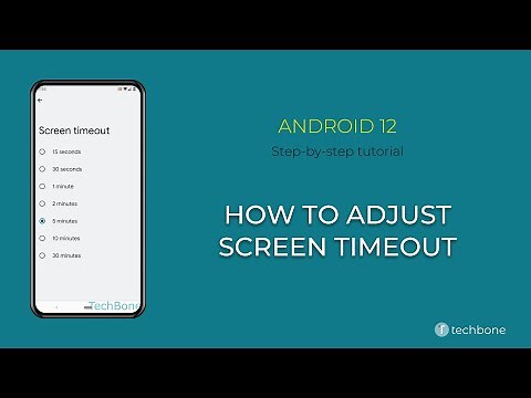 How to Adjust Screen Timeout [Android 12]