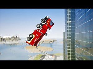 Lego Cars Falls Off Building #15 | Brick Rigs